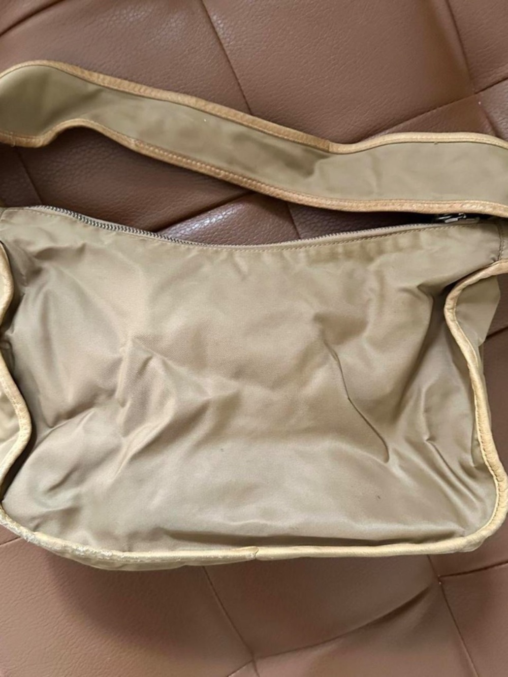 Vintage Prada shoulder bag 90s olive green nylon Tessuto authentic - Picture 3 of 6